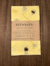 Beewraps SANDWICH 13” x 13” Made in USA Eco Friendly Reusable Beeswax Food Wrap