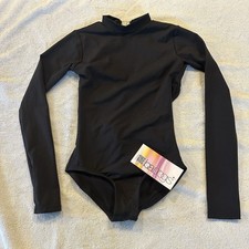 BALTOGS NWT Girls Strappy Back Long Sleeve Black Ballet Leotard BT5254C IC
