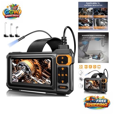 180° Rotating Endoscope with 16.5 FT Cable & 4.3'' Display for Precise Inspection