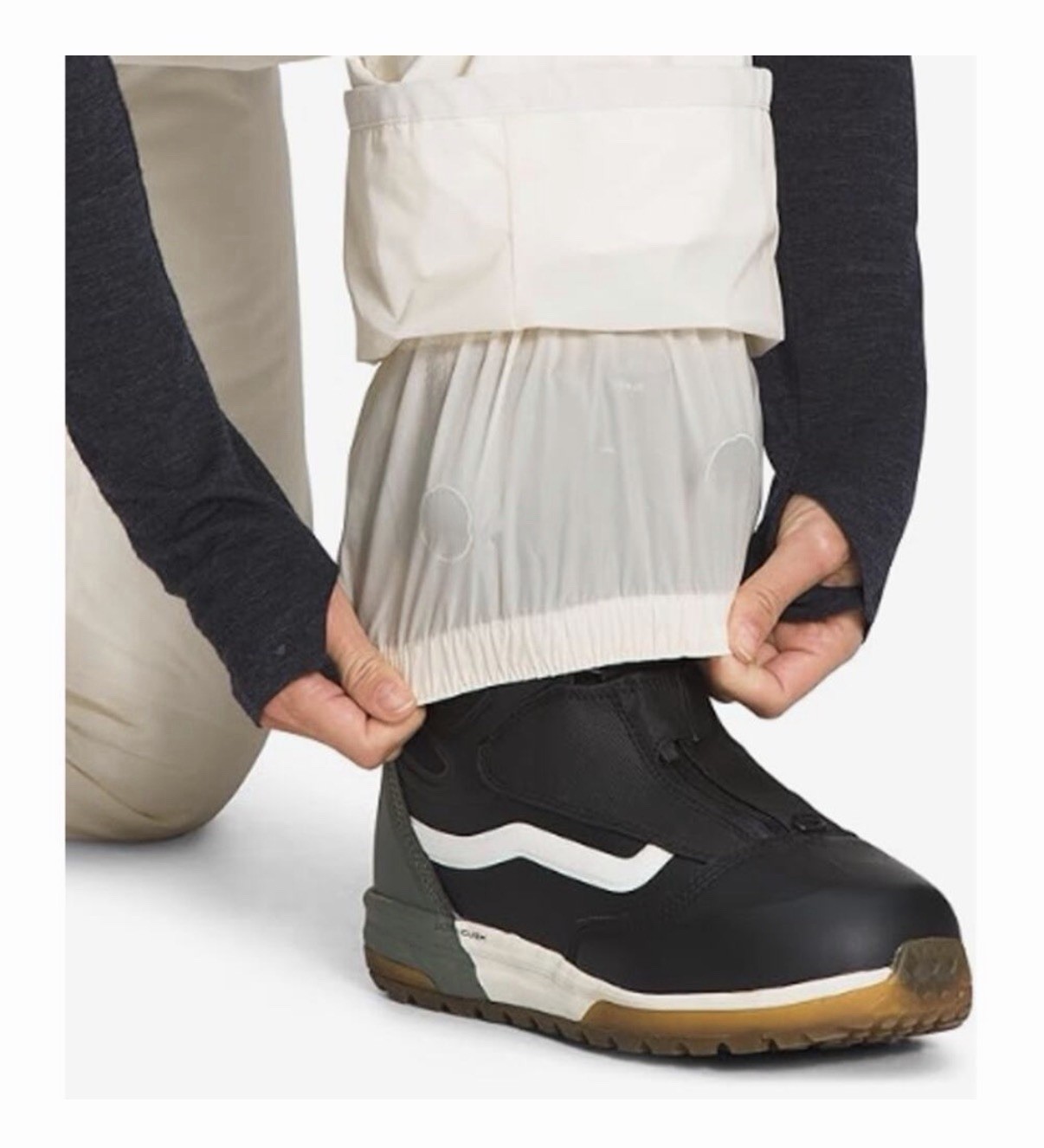 The North Face Women's White Waterproof Insulated Snow Pants M Ski Pockets thumbnail 3