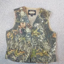 Guide Gear Canvas Vest Mens Large Camo Mossy Oak Breakup Hunting Outdoors Camp