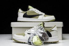 Jo dan 1 Retro Low Golf Travis Scott Neutral Olive FZ3124-200 Men's shoes Size