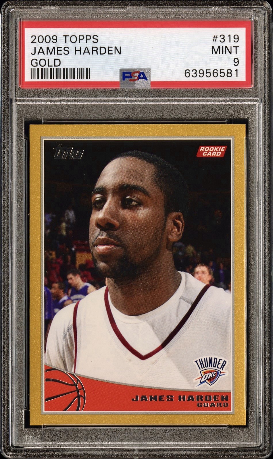 2009-10 Topps Gold #319 James Harden Rookie 1860/2009 Pop 63 Extremely Rare!