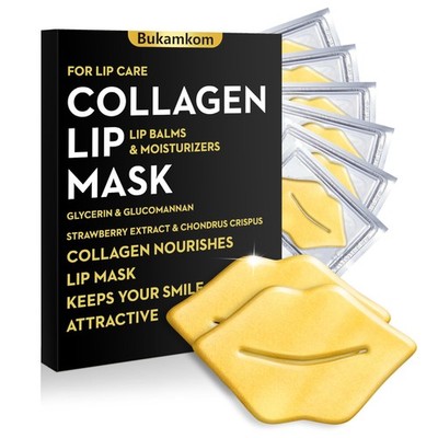 Collagen Lip Mask Patches Golden Sheets 20 Pack,24k Gold Overnight Lips Masks...