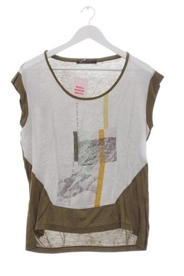 EXPRESSO Print-Shirt Damen Shirt Gr. DE 36 weiß-khaki Casual-Look