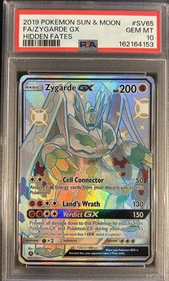 2019 Pokemon Sun & Moon Hidden Fates #SV65 Zygarde GX Full Art - PSA 10