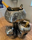 Huge 3 piece Mushrooms Toadstools - Ice Bucket Champagne Wine Cooler - H48cm
