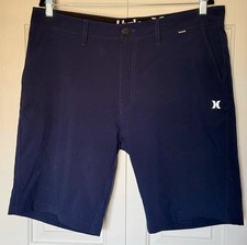 Hurley Men s Navy Blue Hybrid Golf Shorts In Size 36