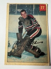 1954-55 Parkhurst Hockey Al Rollins. #77 POOR*