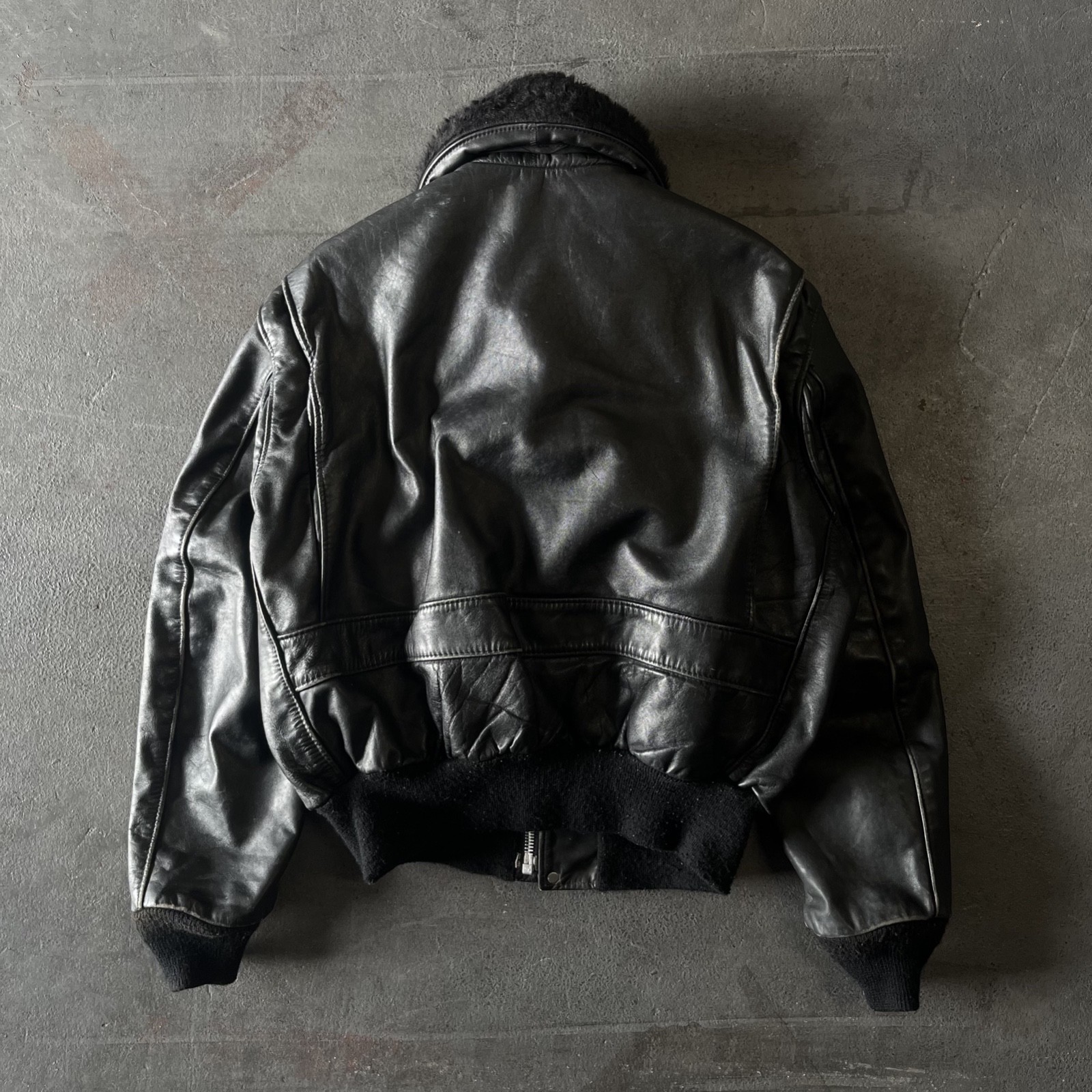 Men's Vintage Avirex Type A-2 Brown Leather Flight Jacket XL image 7