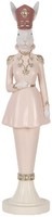 Clayre & Eef 6PR5117 Deko Kaninchen Weiß Rosa 11X11X44 Cm Landhausstil