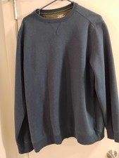 G.H. Bass  Co Mens Crewneck Sweatshirt Size Large Navy Blue Heavyweight