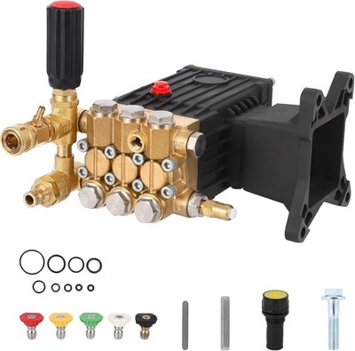 Hochdruckreinigerpumpe 1 Zoll Schaft 4000 PSI 4.4 GPM Horizontale Triplex-Kolben