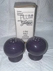 New In Box Fiesta Plum Purple Salt & Pepper Ball Shakers Fiestaware Retired NIB