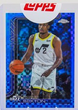 2025-26 Topps Chrome Collin Sexton #210 Blue X-Fractor Utah Jazz
