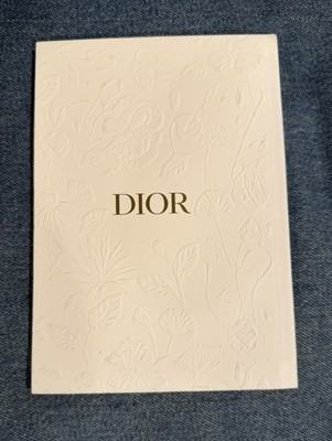 Dior J adore Embossed White Journal Notebook - Gold Spine 7 x5  NEW FREE SHIP