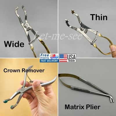 Dental Sectional Matrix Plier Thin/Wide Metal Matrix Band Crown Remover Forceps