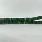 Rare Pressed Venetian Trade Beads Rare Green 32inch