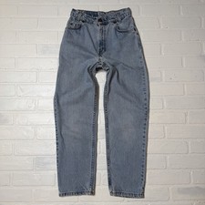 Vintage 90s Levi's Jean Youth Size 12 Faded Blue Denim Orange Tab