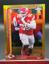 2025 Topps Chrome Gold Chris Jones 10/50 Chiefs #153