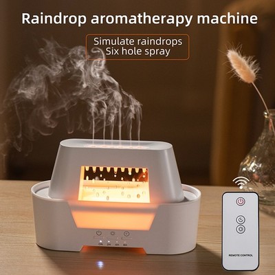New Rain Drop Air Diffuser Humidifier 300ml Cool Mist Spray Ultrasonic Remote Co