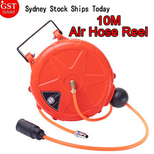 10M Retractable Garden Air Hose Reel Storage Auto Rewind Wall Mounted RED AU