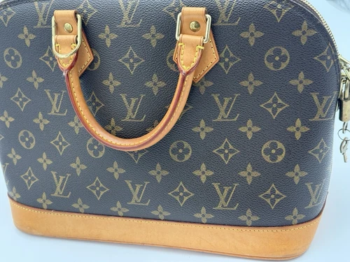 Louis Vuitton Alma Shoulder Bag PM Brown Canvas/Leather - Picture 15 of 23