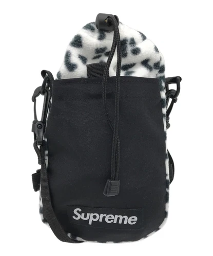 SUPREME Sac à bandoulière Polartec "Léopard" Blanc x Noir