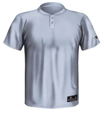 Easton Youth Skinz 2 Button Placket Jersey, Gray, Large