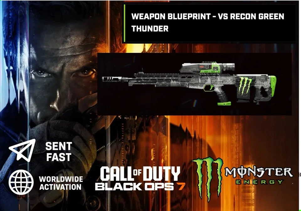 Call of Duty Black Ops 7 COD BO7 Monster Recon Green Thunder VS Weapon Blueprint