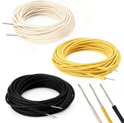 30FT Vintage Cloth Covered Guitar Wiring Kit, 22AWG Pre-Tinned Copper Wire