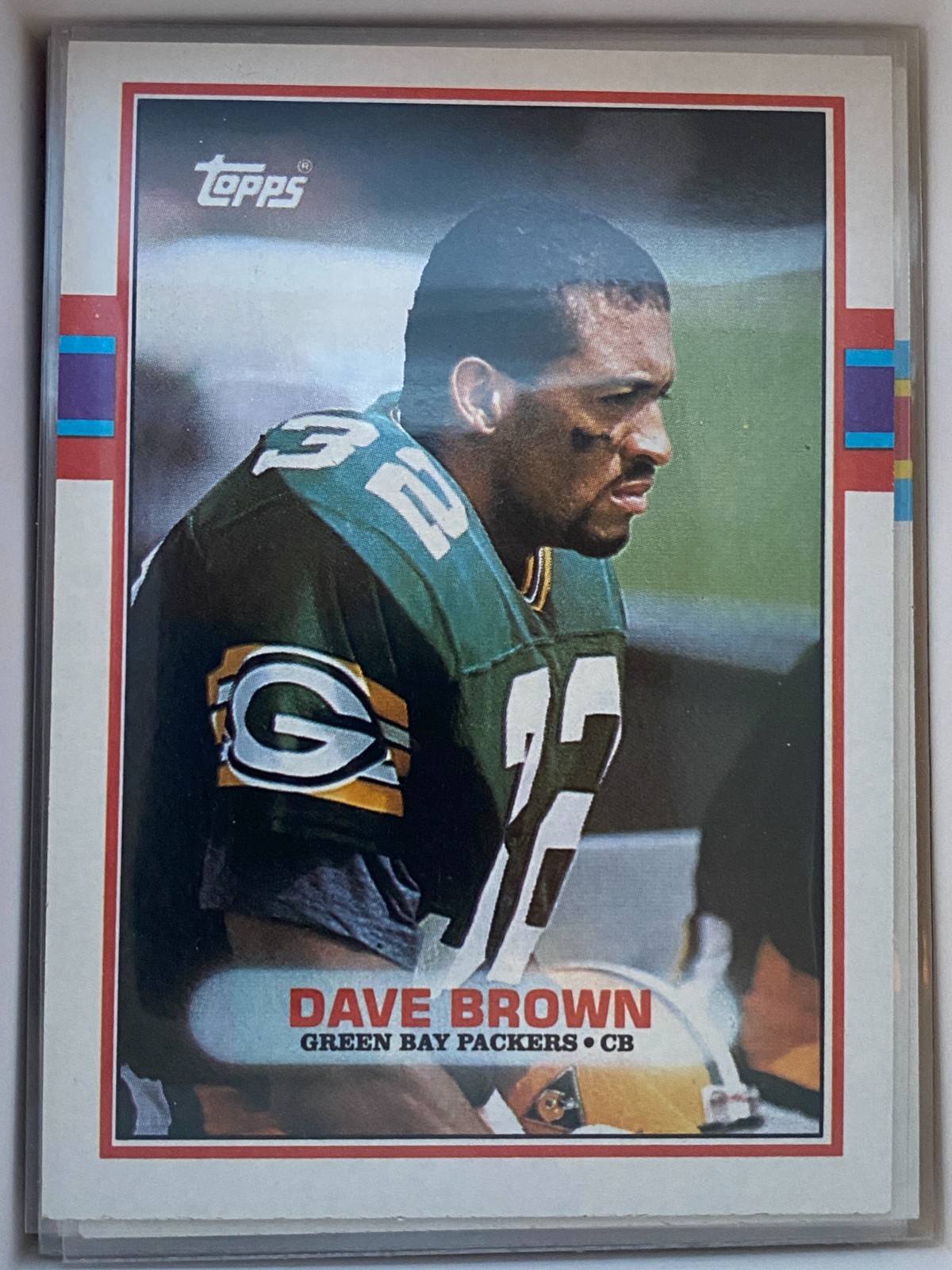 1989 Topps Football Card - Dave Brown #377 - Packers