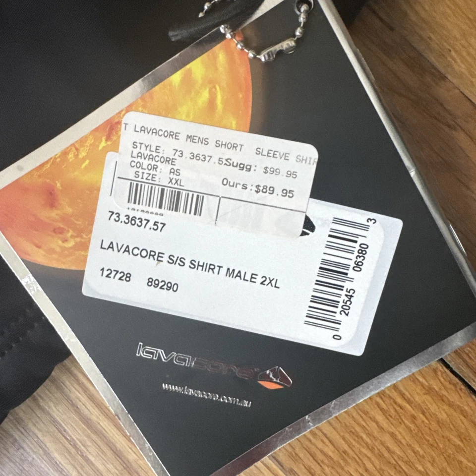 LavaCore Men's Short Sleeve Shirt Scuba Diving Surf Wetsuit Size XXL - Image 3 of 4