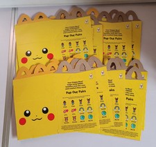 10 MCDONALDS 2021 POKEMON HAPPY MEAL CARTON BOX PIKACHU 25th ANNIVERSARY PROMO