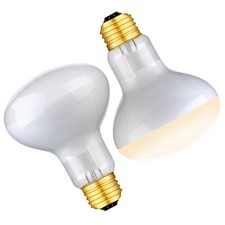 2 Pack 75W Reptile UVA Infrared Heat Lamp,Basking Spot Bulb Soft White Light ...