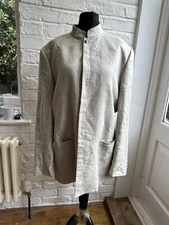 vintage shanghai tang linen jacket size XL (42) in beige