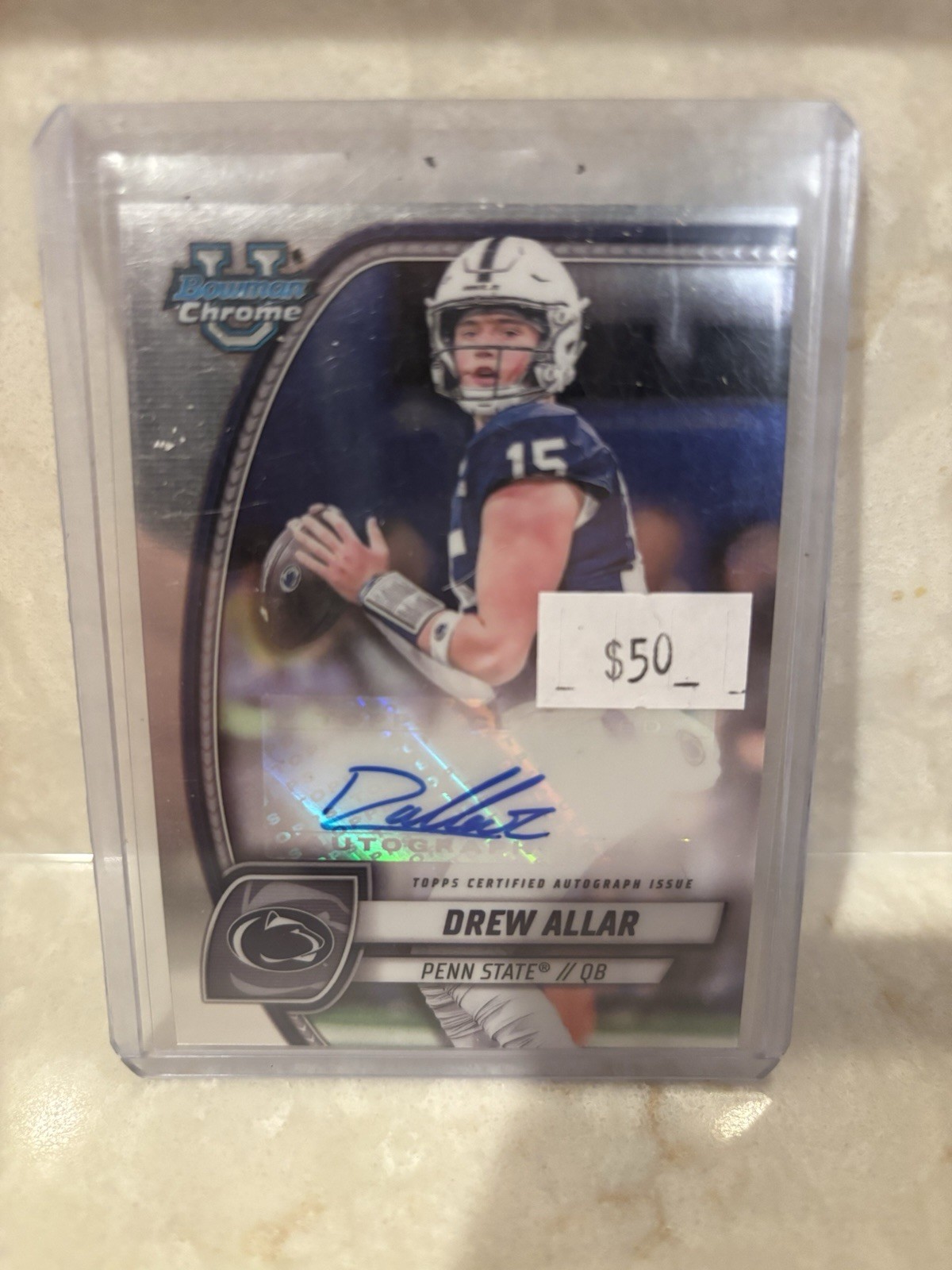 2024 Bowman University Chrome - Chrome Prospect Autographs Drew Allar #PA-DAL