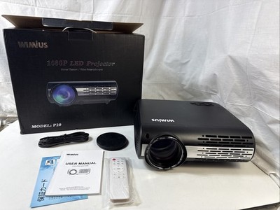 WiMiUS P20 Projector Native 1080P Full HD LED Home Theater 4K Support HDMI VGA