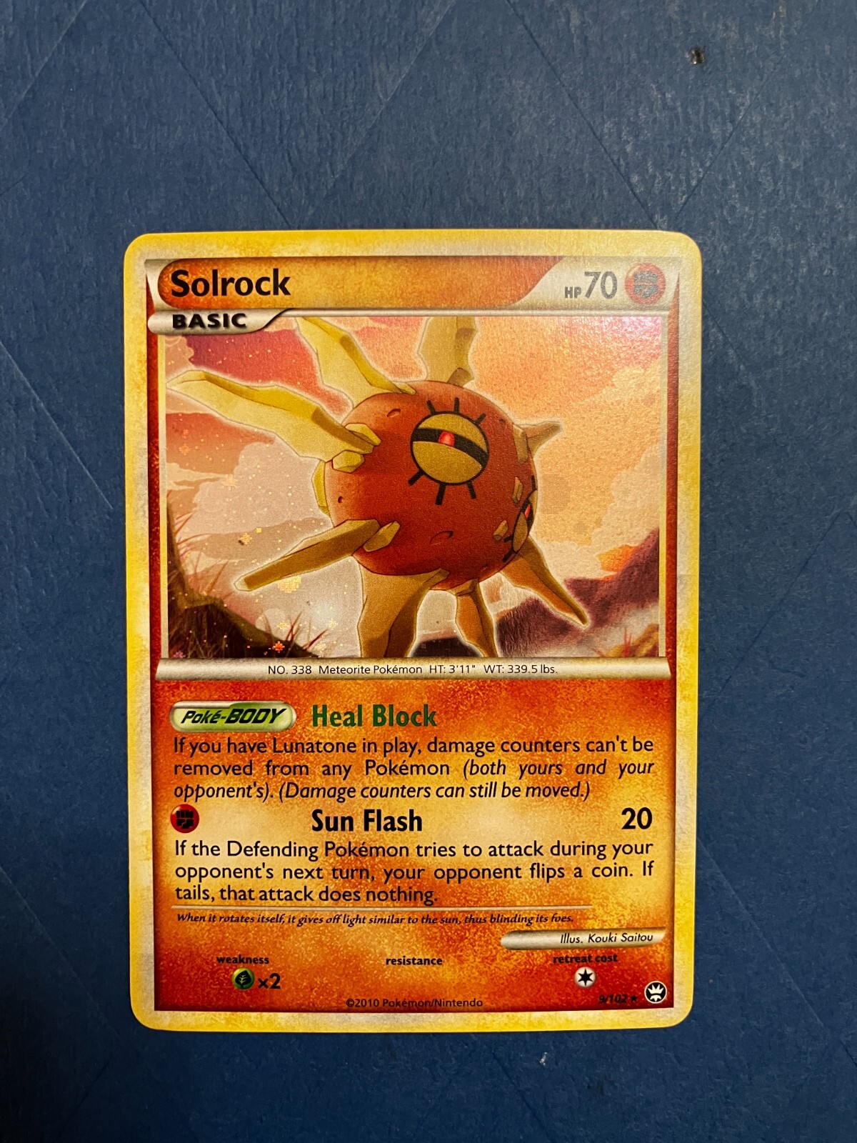 Solrock - HeartGold SoulSilver Triumphant Holo - 9/102 - Pokemon - NM