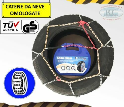Calze Da Neve Per Auto OMOLOGATE - Specifiche Per Fiat Panda III (185/55 R15), Facili Da Montare