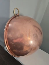 Williams Sonoma France Copper Mixing Whisking Bowl Round Bottom Ring 11" Large 