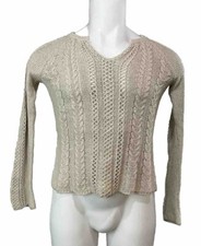 American Eagle Sweater Women  s Small Tan Long Sleeve 476 