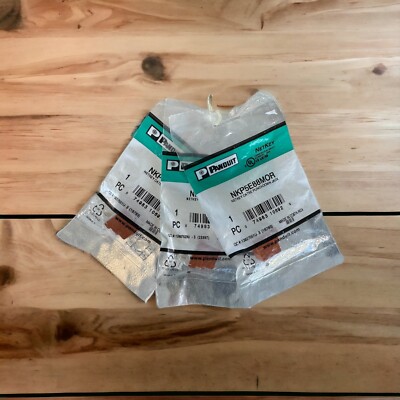 Lot 3 Cat5e Keystone Punch down Data Jacks Panduit NKP5E88MOR  Free Shipping