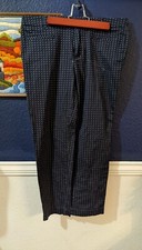 Tommy Hilfiger Madison Skinny Pants Navy Blue Spot Dots Straight Sz 10 Medium M