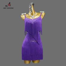 Latin Dance Dress PracticeWear Women Competition Party Stage Outfit Tassel Skirt