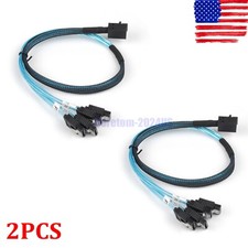 2pc Mini SAS SFF-8643 to 4 SATA 7pin hard disk 6Gbps data Raid Cable 0.5M/1.64ft