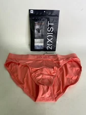 2xist Sexy Sliq Ultra Low Rise Brief Underwear Shell Pink Mens Size M