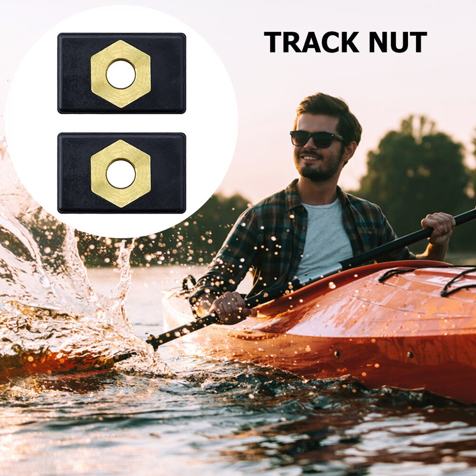 Copper Sliding Nut Kayak Side Track Rail Fishing Rod Pole Holder for