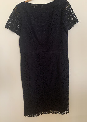Lafayette 148 New York Marquis Short-Sleeve Lace Dress Navy Blue Size 10 R3-O6 | eBay Lafayette 148 New York Marquis Short-Sleeve Lace Dress Navy Blue Size 10 R3-O6 | eBay