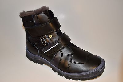 Bartek orhopedics black winter leather ancle support big kid boots wool insole